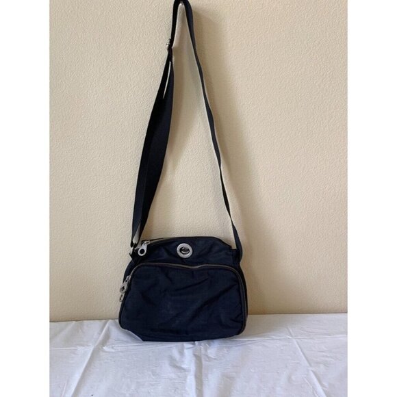 Baggalini Purse black Small Multiple Zip Pockets Shoulder Bag  organizer - Picture 2 of 12